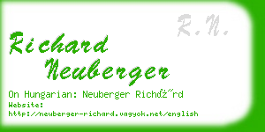 richard neuberger business card